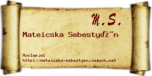 Mateicska Sebestyén névjegykártya